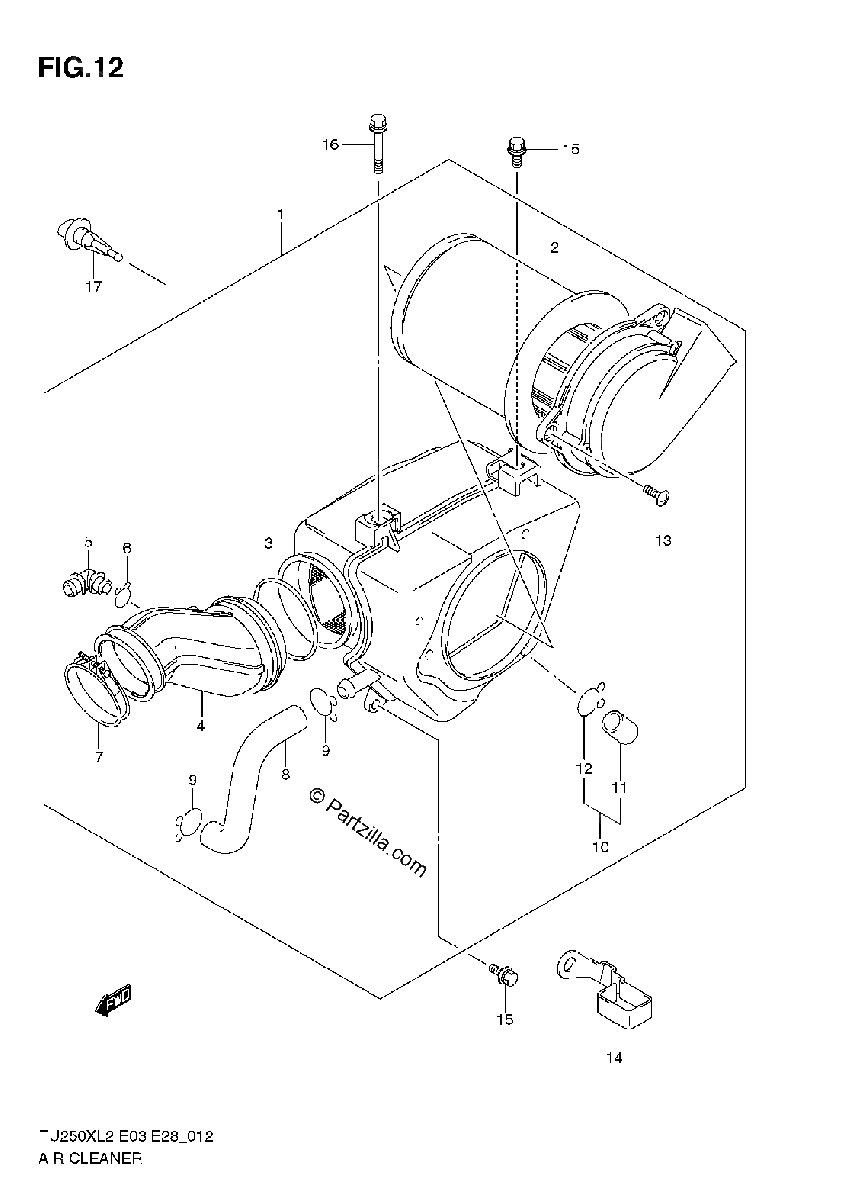 Diagrama de AIR CLEANER