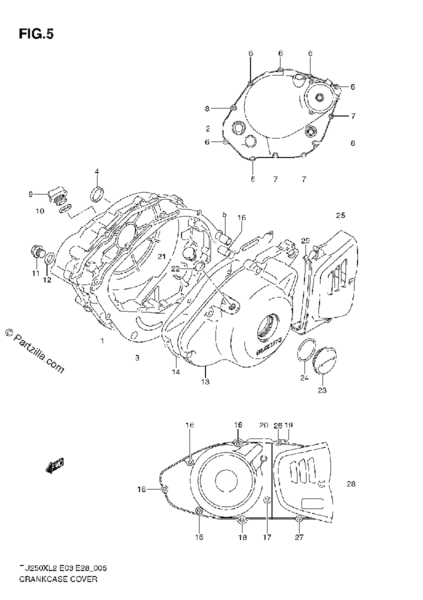 Diagrama de CRANKCASE COVER
