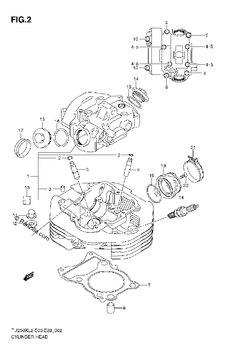 Diagrama de CYLINDER HEAD