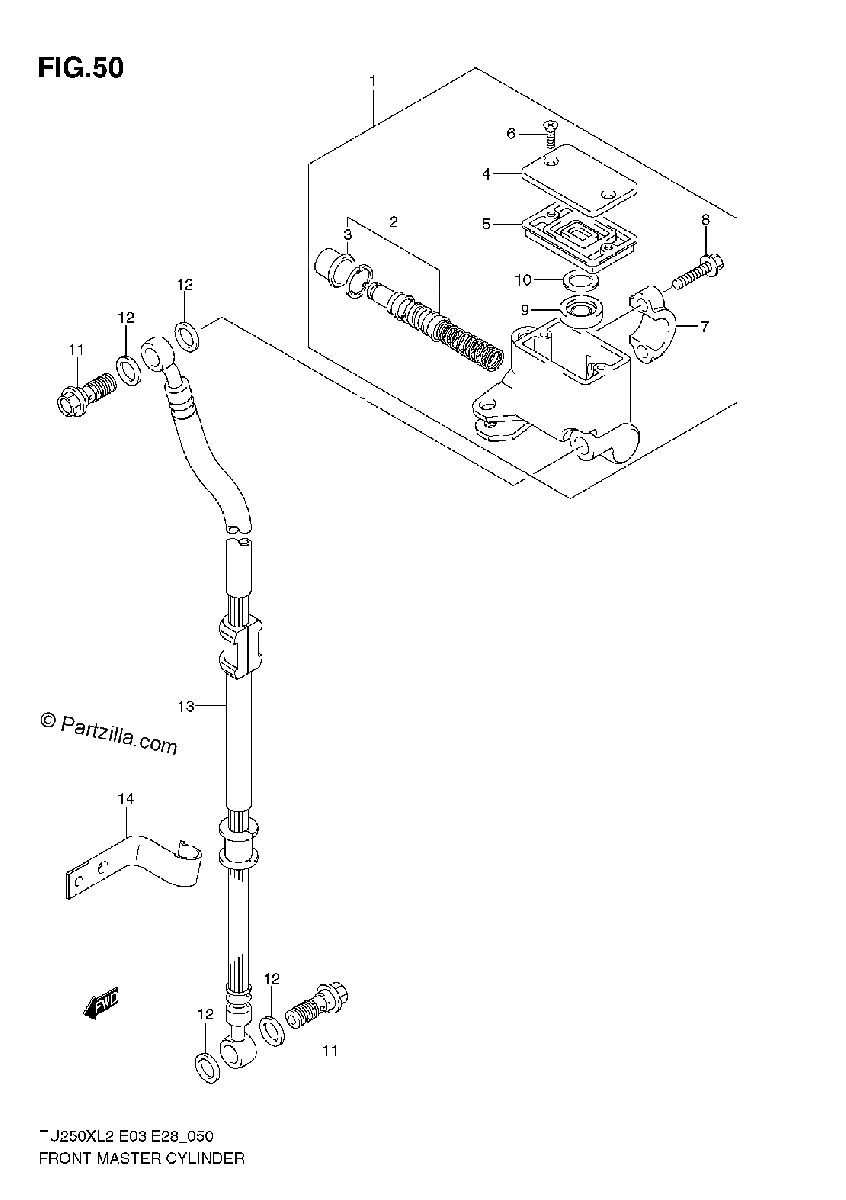 Diagrama de FRONT MASTER CYLINDER