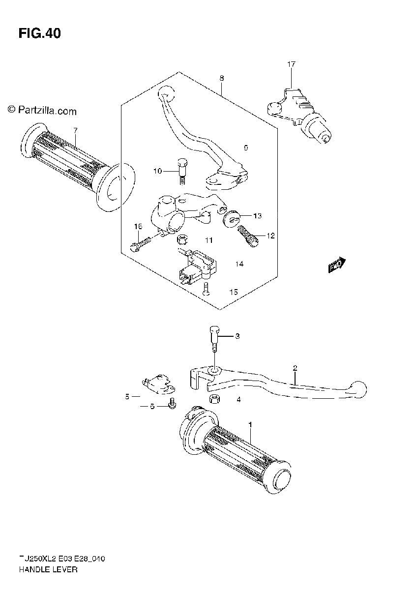 Diagrama de HANDLE LEVER
