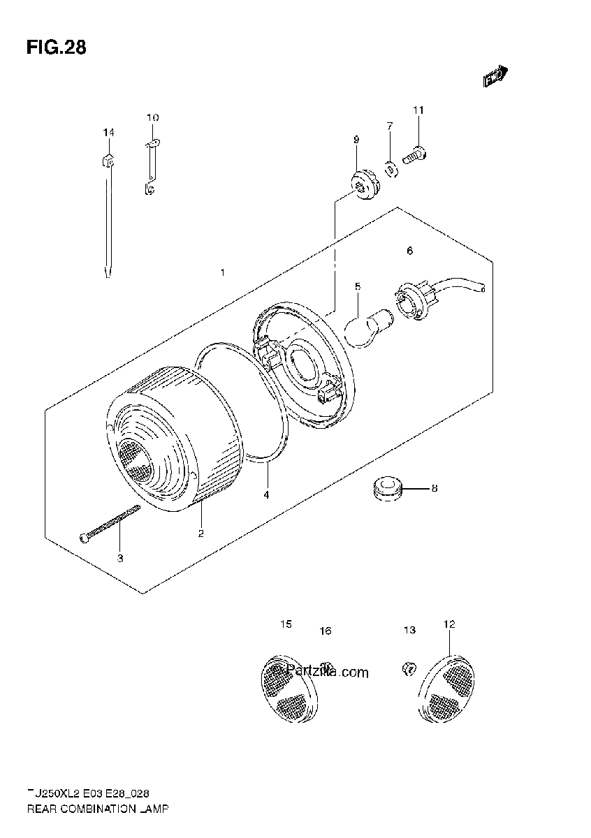Diagrama de REAR COMBINATION LAMP