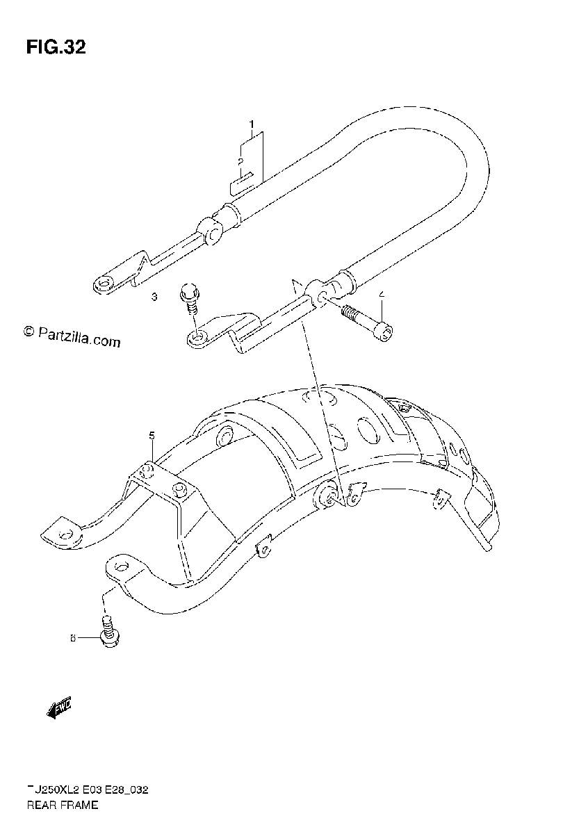 Diagrama de REAR FRAME
