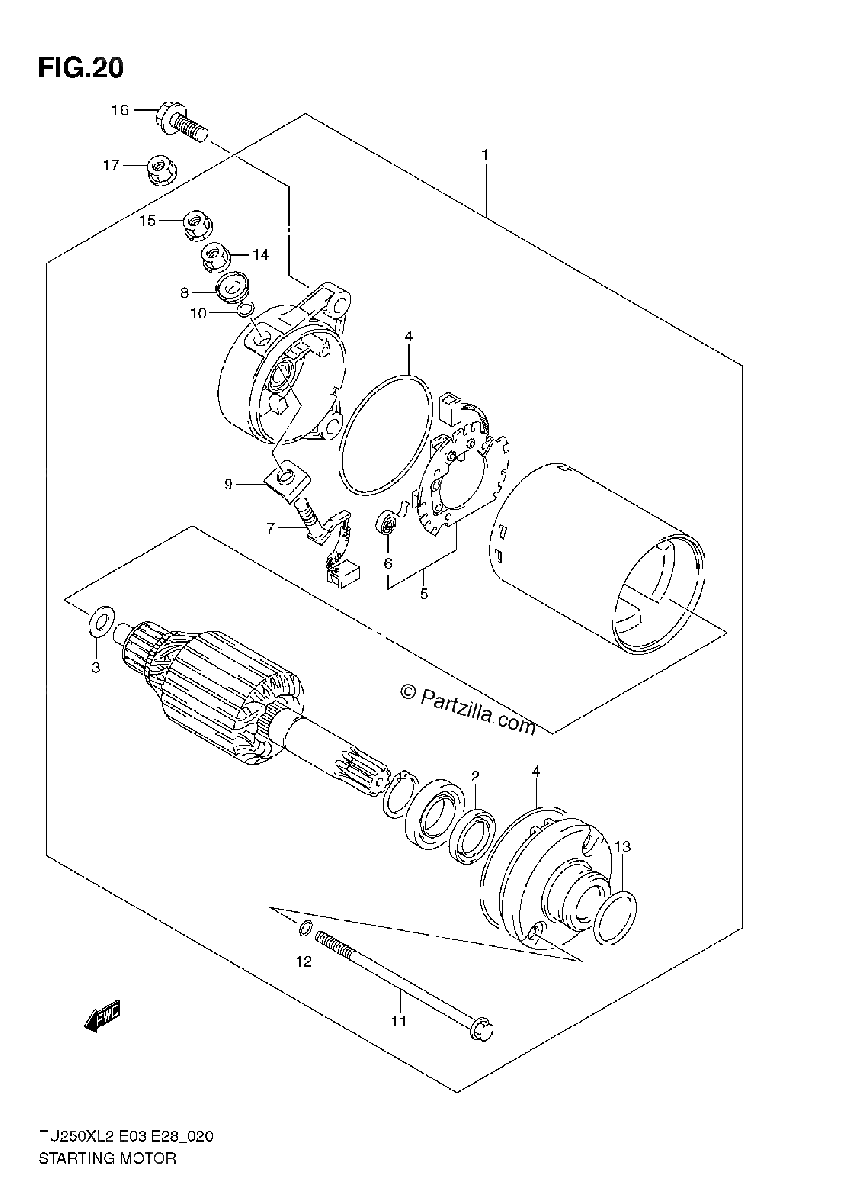 Diagrama de STARTING MOTOR