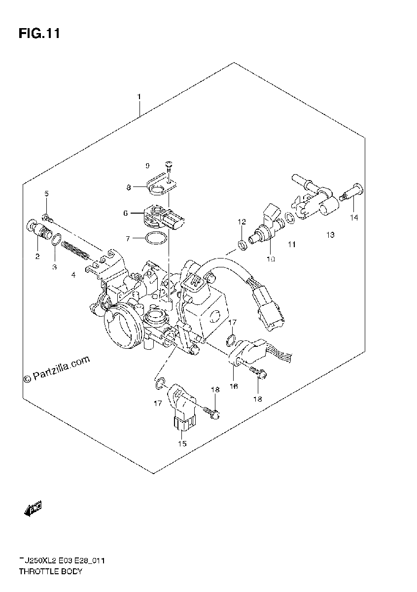 Diagrama de THROTTLE BODY