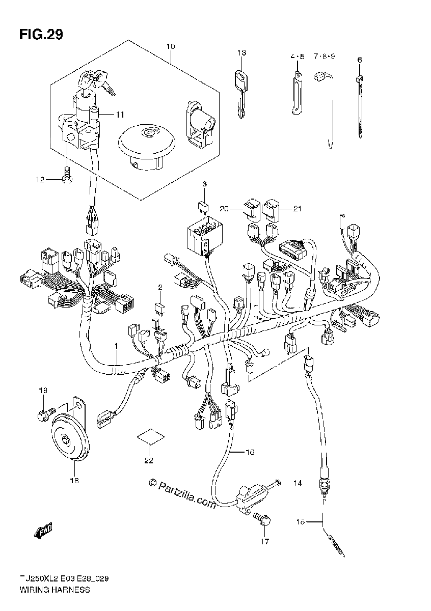 Diagrama de WIRING HARNESS