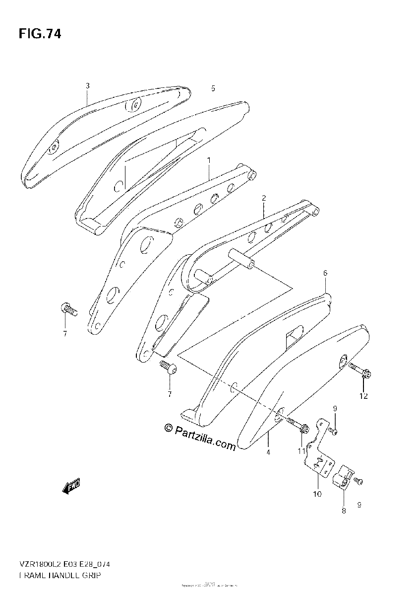 Diagrama de FRAME HANDLE GRIP