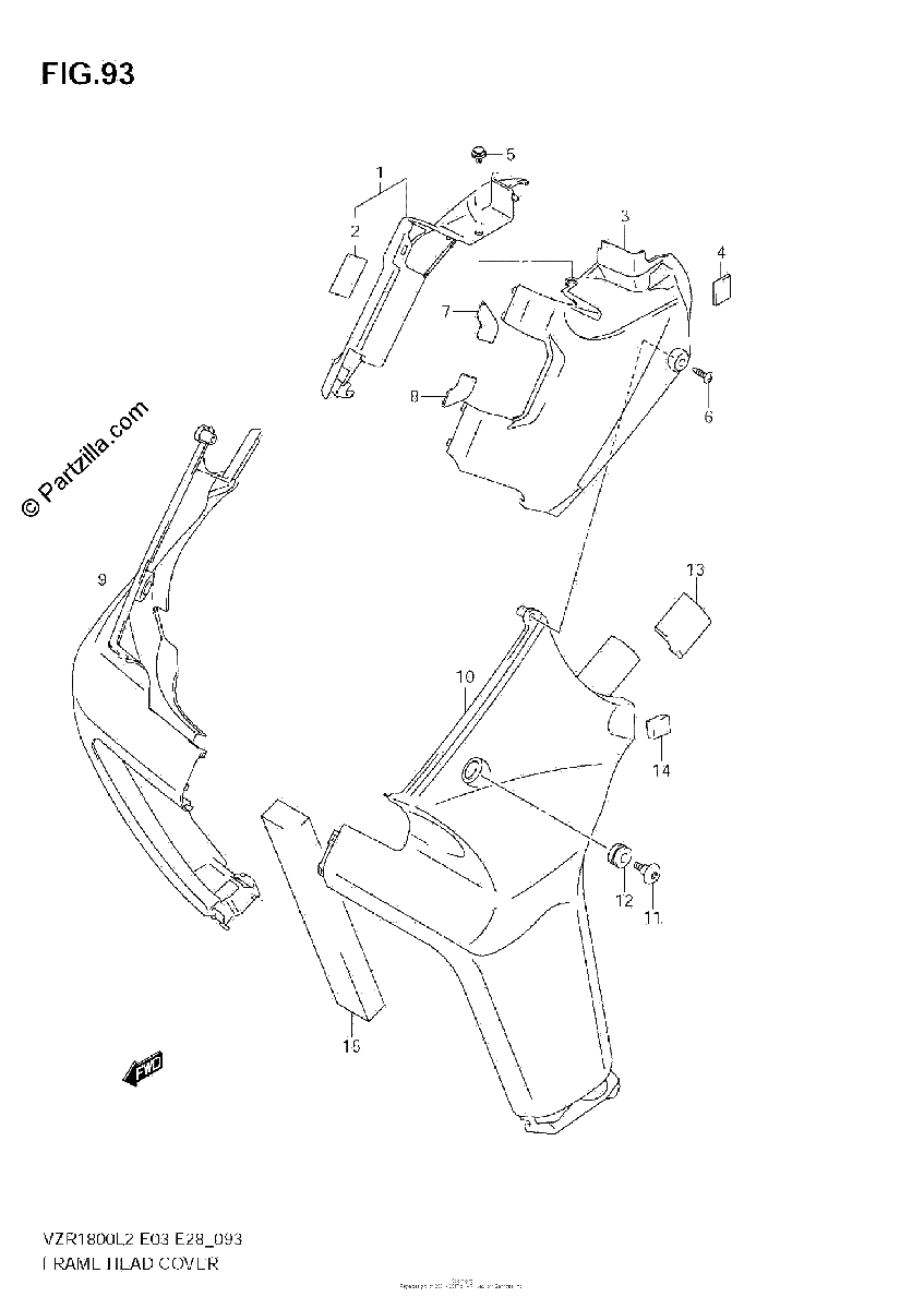 Diagrama de FRAME HEAD COVER VZR1800 L2 E03