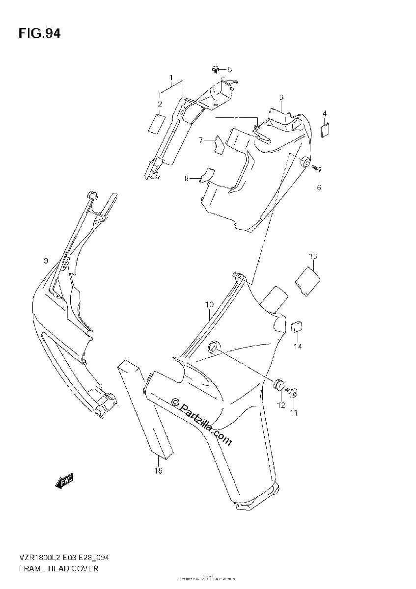 Diagrama de FRAME HEAD COVER VZR1800 L2 E28