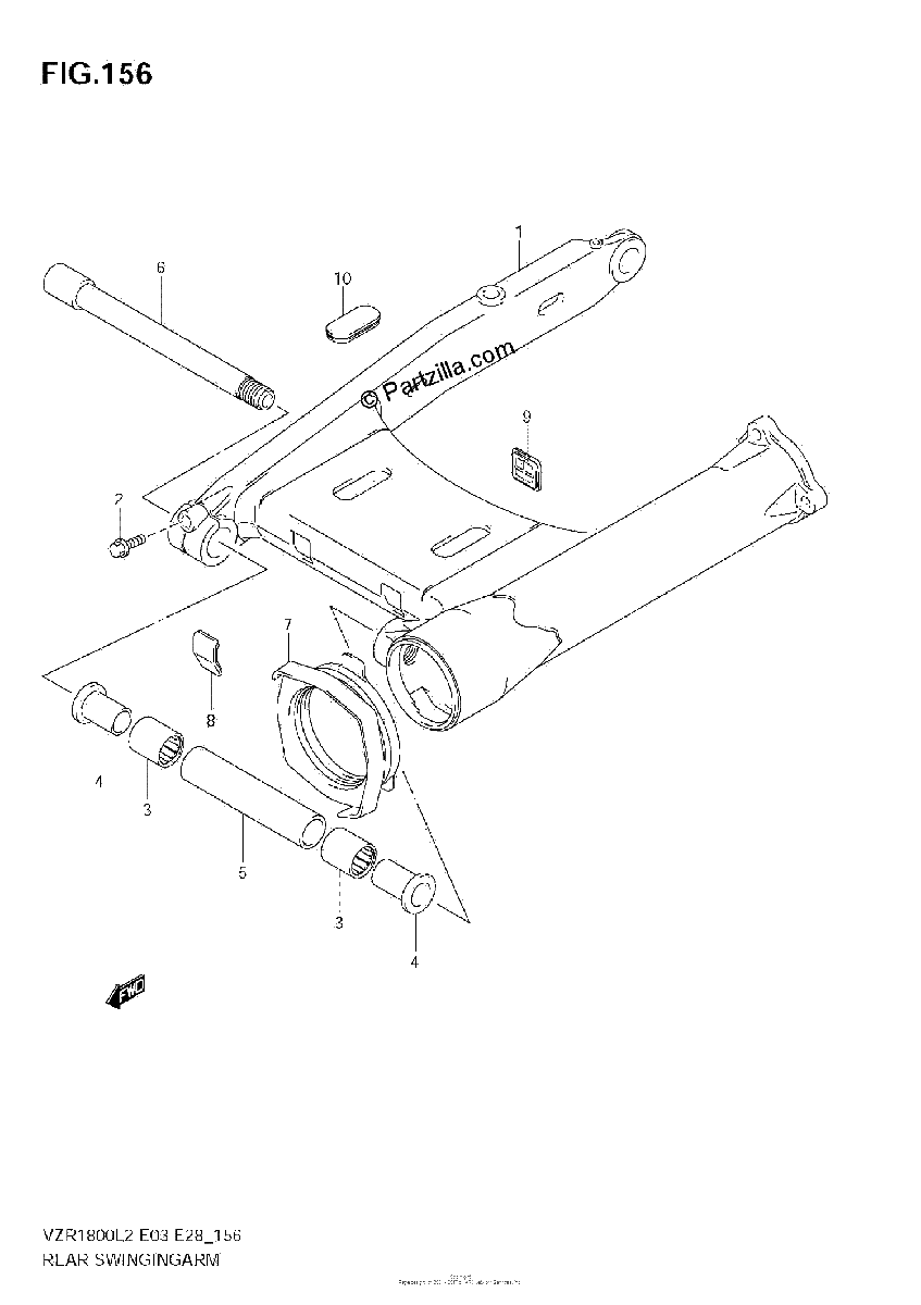 Diagrama de REAR SWINGINGARM