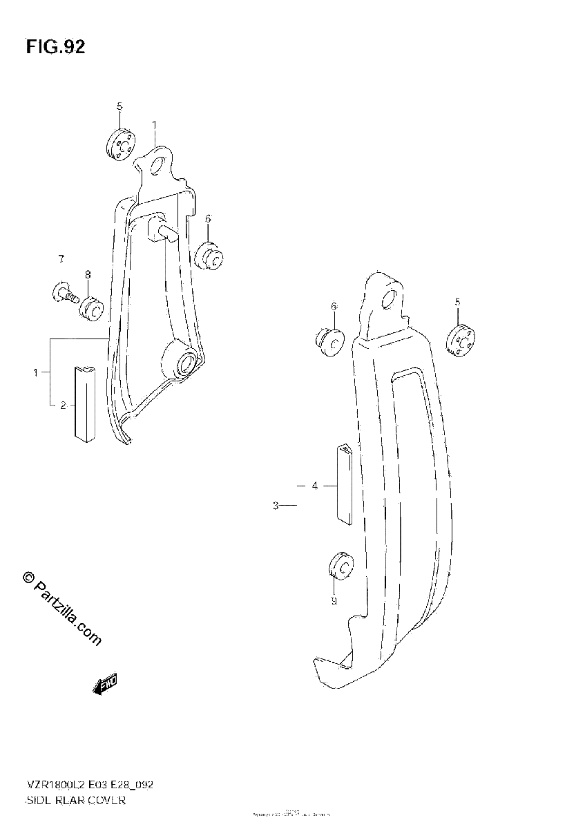 Diagrama de SIDE REAR COVER