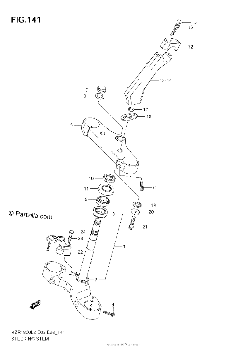 Diagrama de STEERING STEM