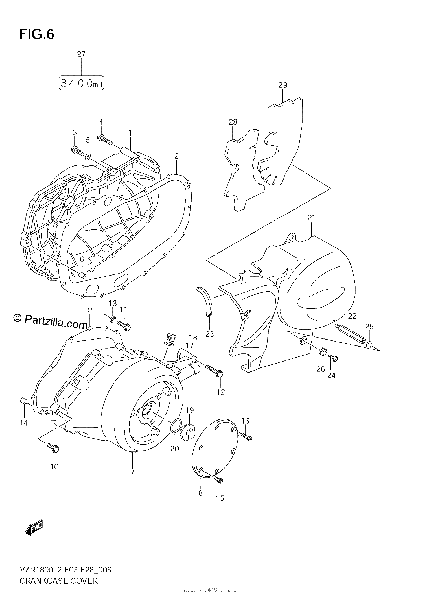 Diagrama de CRANKCASE COVER