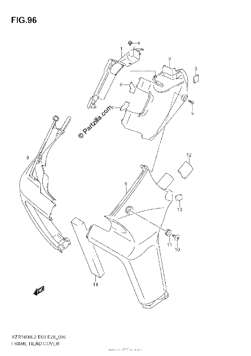 Diagrama de FRAME HEAD COVER VZR1800Z L2 E03