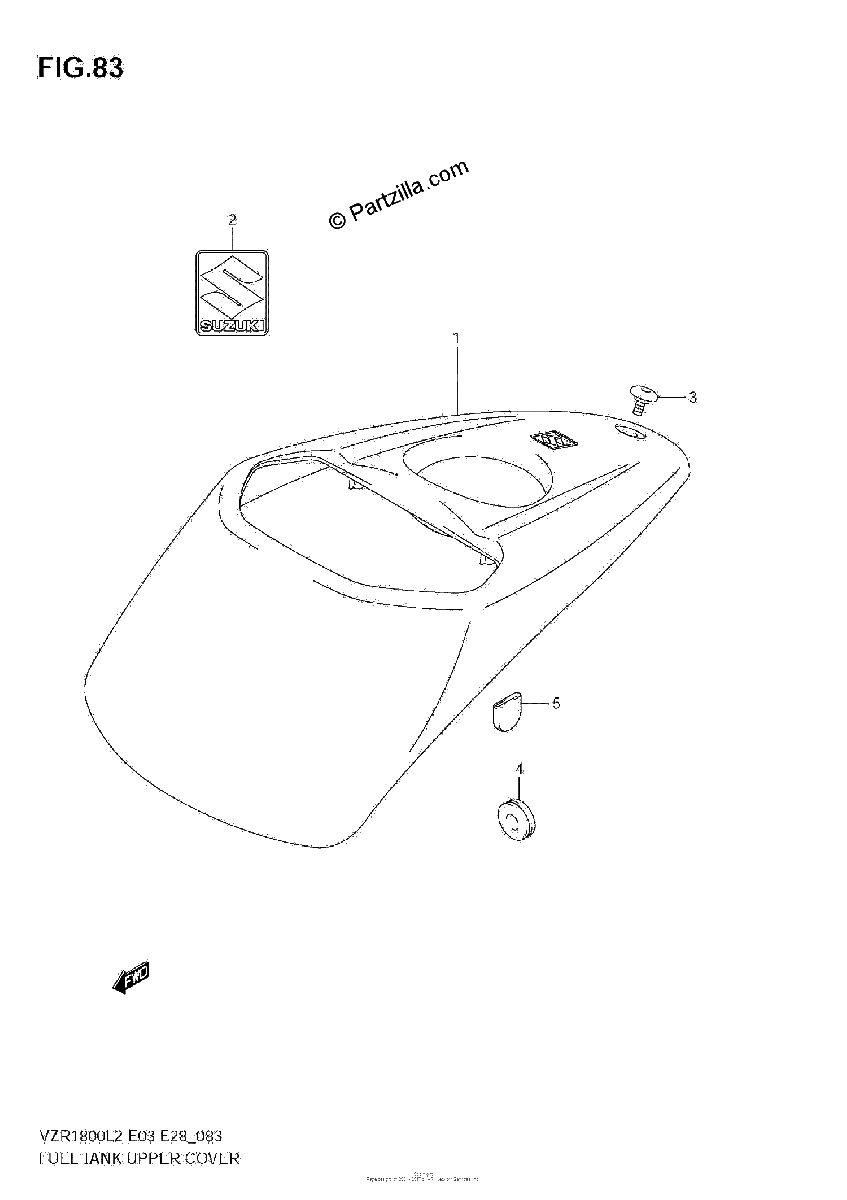 Diagrama de FUEL TANK UPPER COVER
