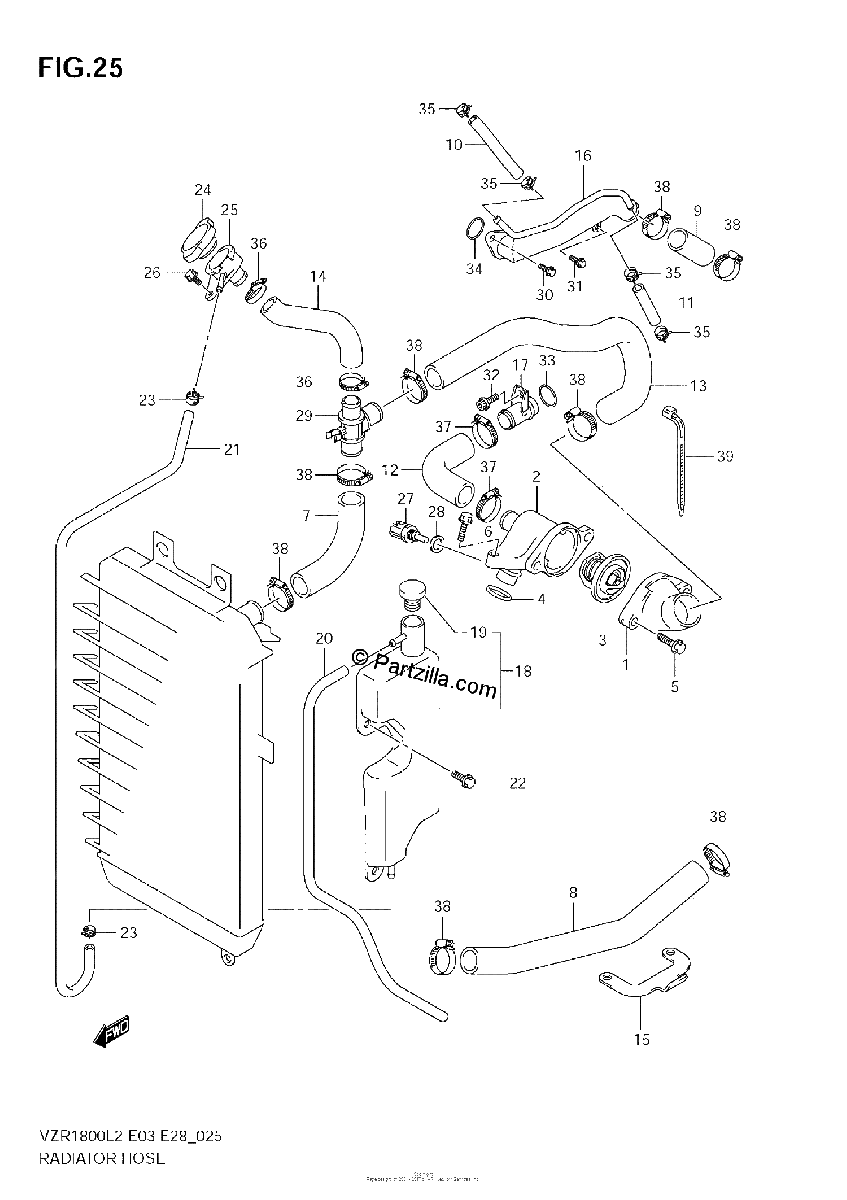 Diagrama de RADIATOR HOSE