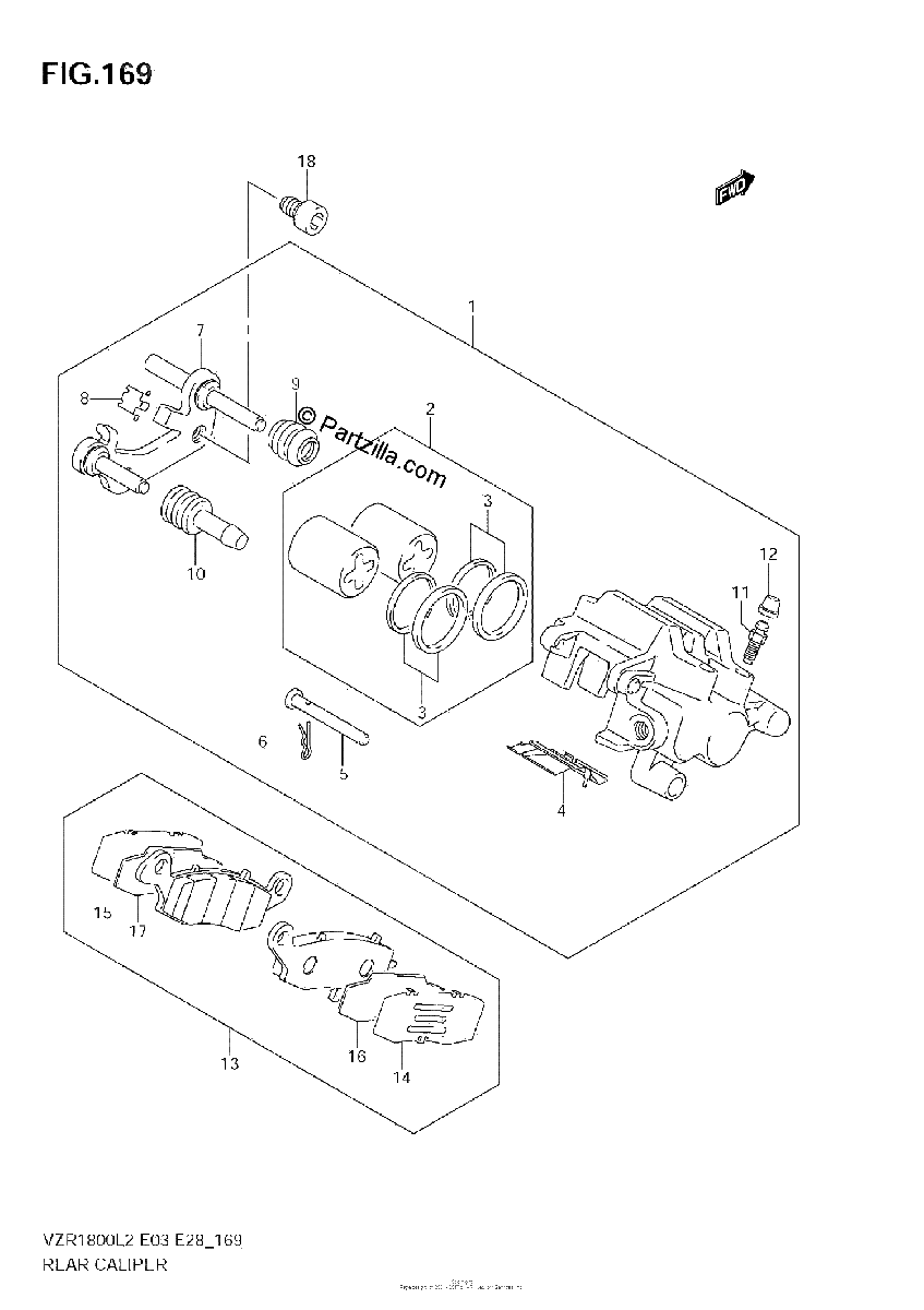 Diagrama de REAR CALIPER