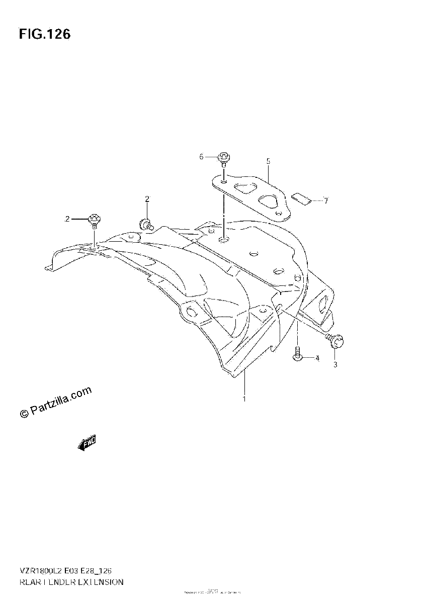 Diagrama de REAR FENDER EXTENSION