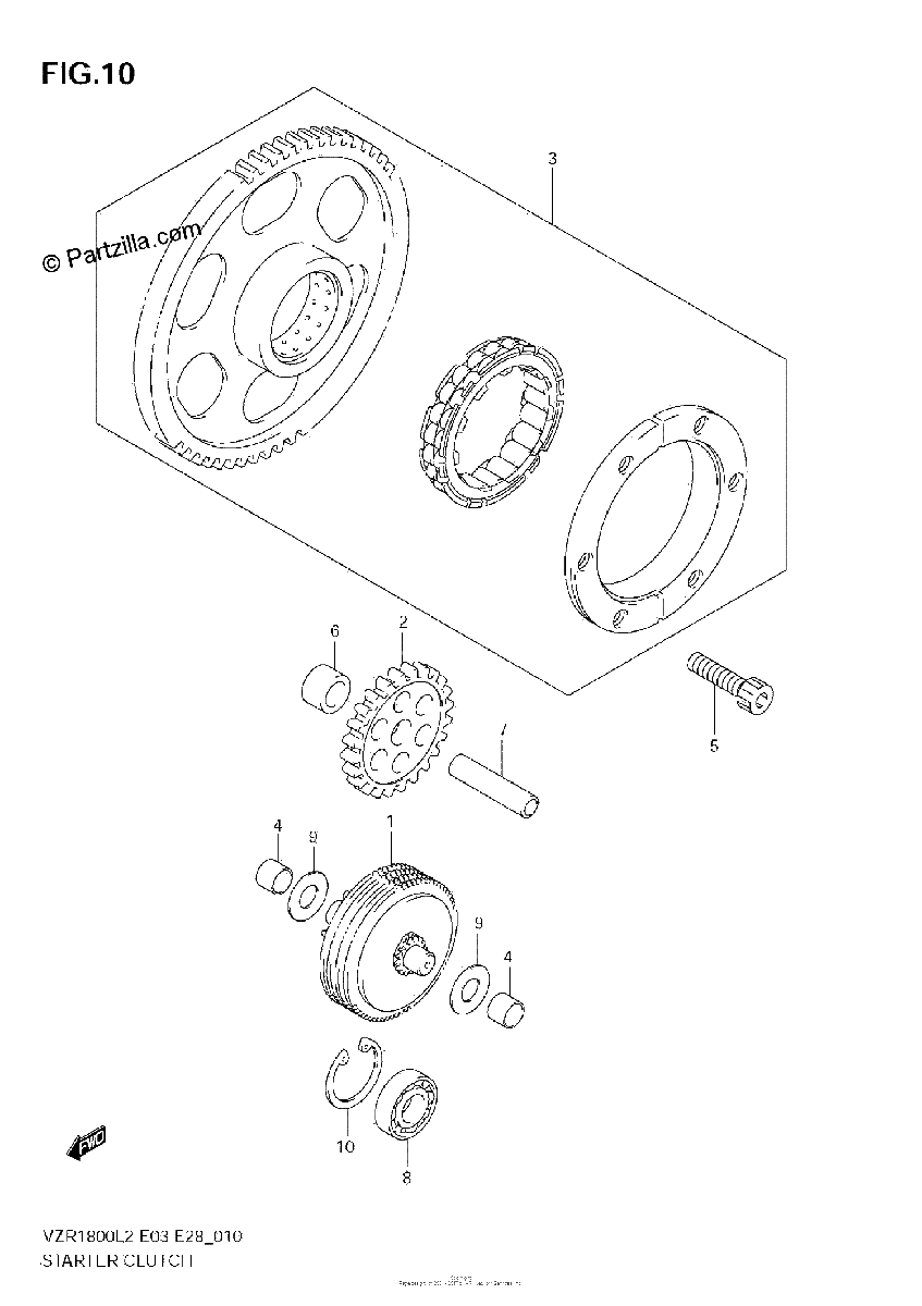 Diagrama de STARTER CLUTCH