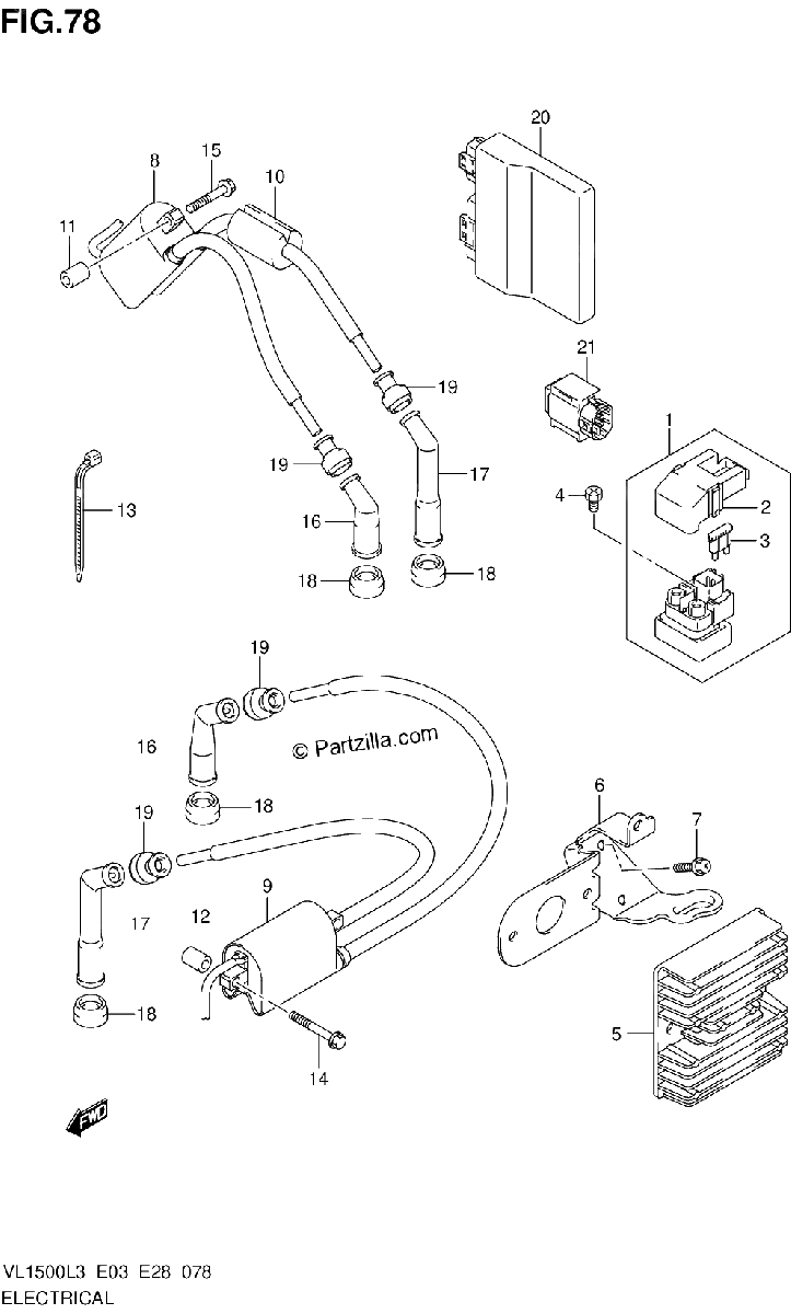 Diagrama de ELECTRICAL VL1500L3 E03