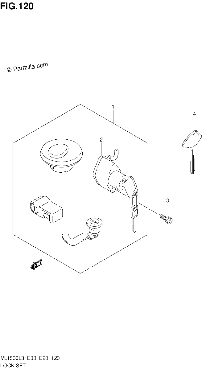 Diagrama de LOCK SET VL1500L3 E03