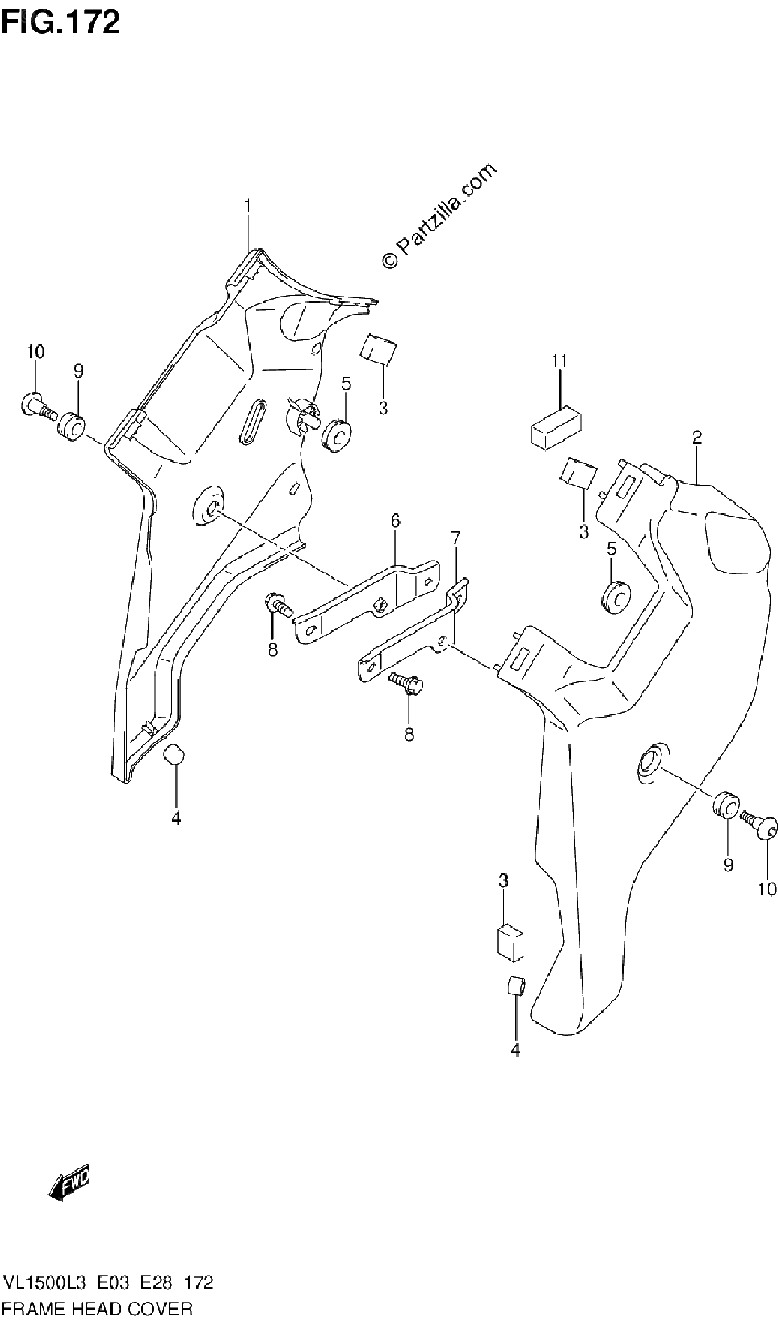 Diagrama de RAME HEAD COVER