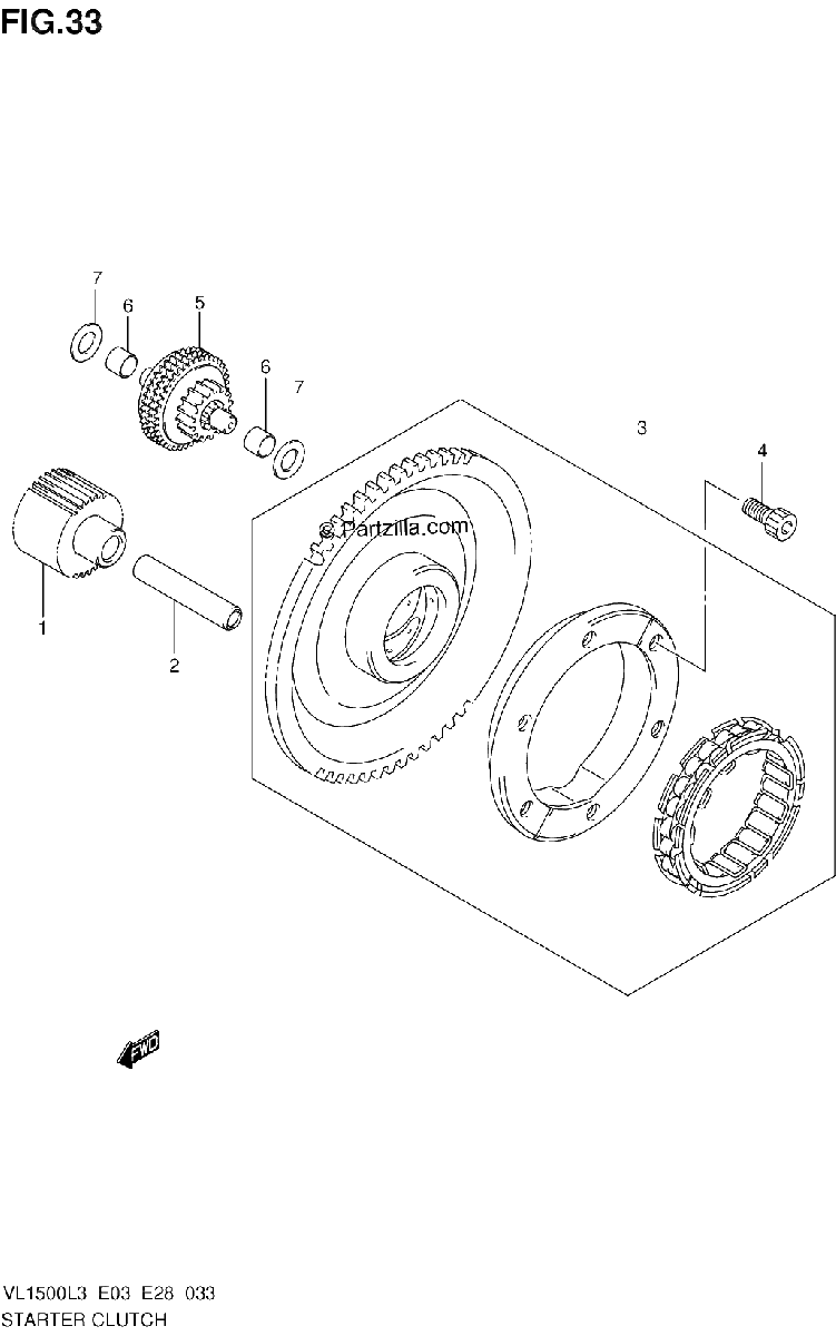 Diagrama de STARTER CLUTCH