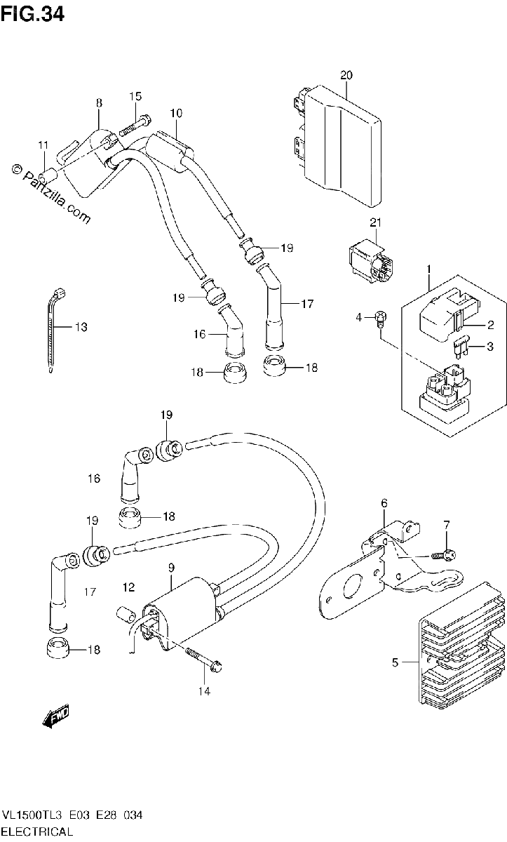 Diagrama de ELECTRICAL VL1500TL3 E03