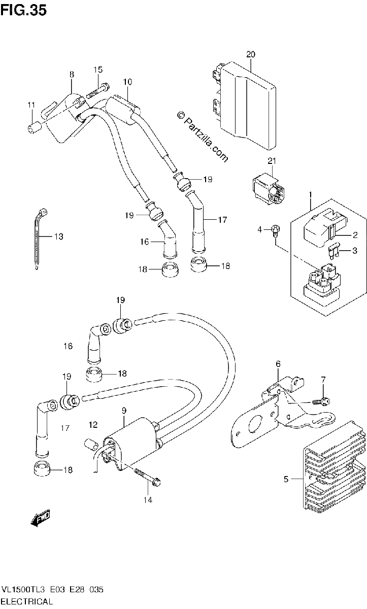 Diagrama de ELECTRICAL VL1500TL3 E28