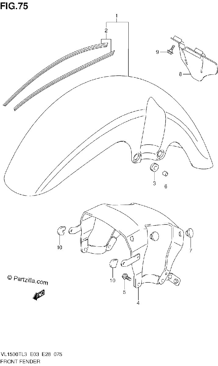 Diagrama de FRONT FENDER