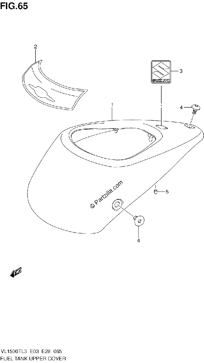Diagrama de FUEL TANK UPPER COVER
