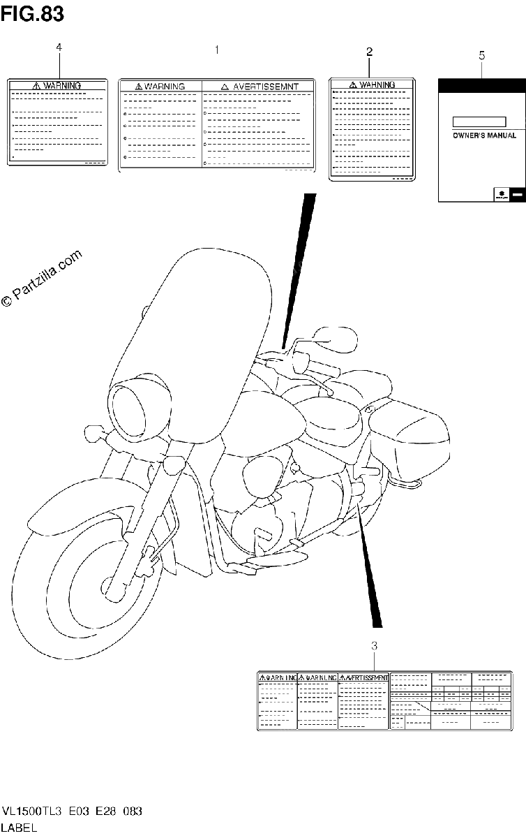 Diagrama de LABEL VL1500TL3 E28