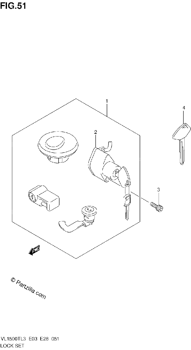 Diagrama de LOCK SET VL1500TL3 E03