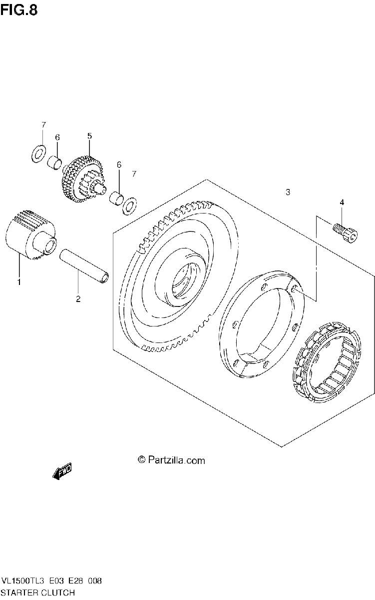 Diagrama de STARTER CLUTCH