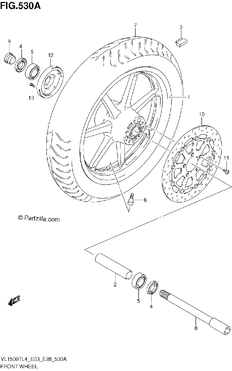 Diagrama de FRONT WHEEL