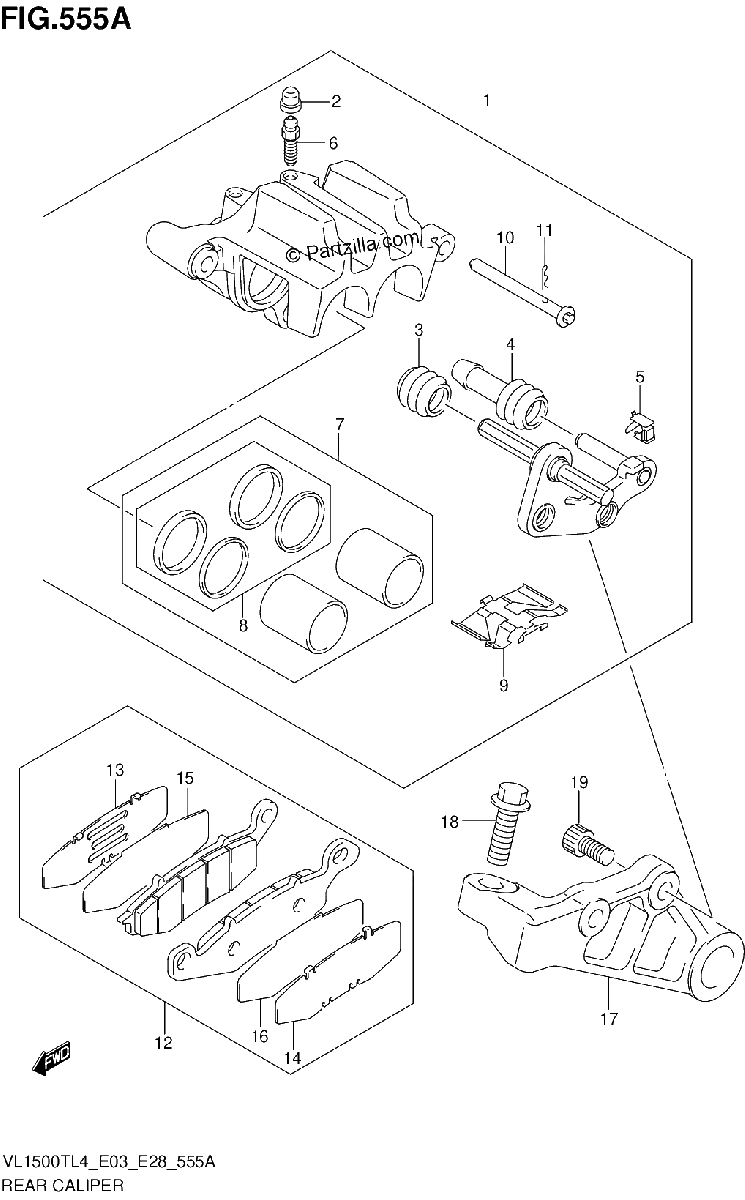 Diagrama de REAR CALIPER