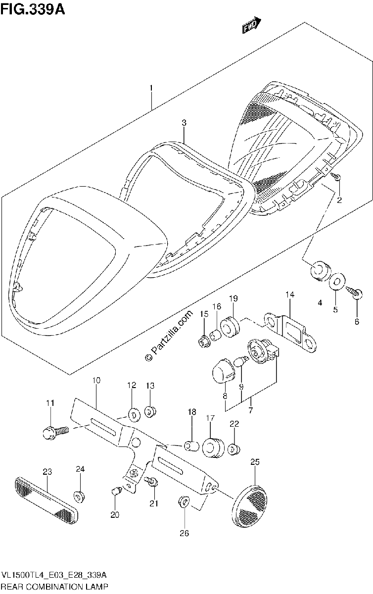 Diagrama de REAR COMBINATION LAMP