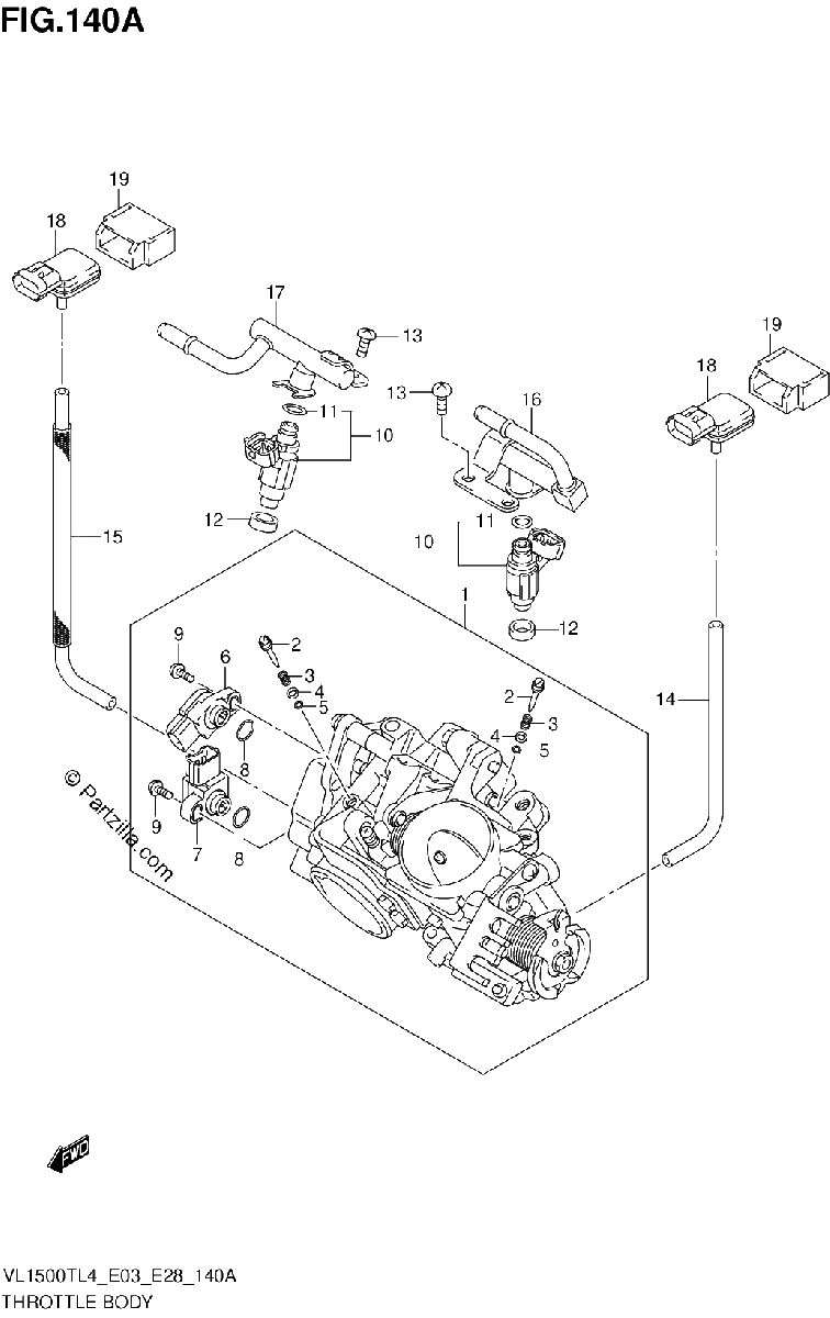 Diagrama de THROTTLE BODY VL1500TL4 E03