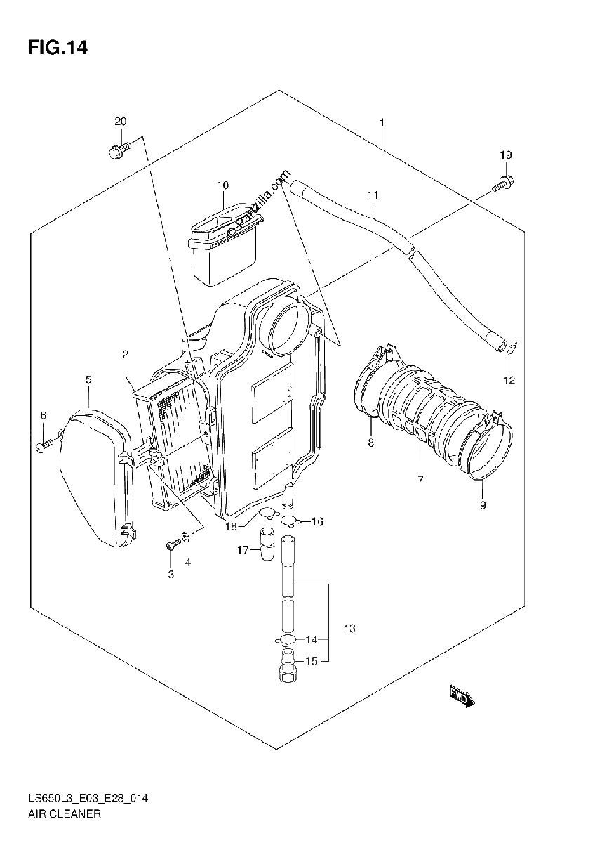 Diagrama de AIR CLEANER