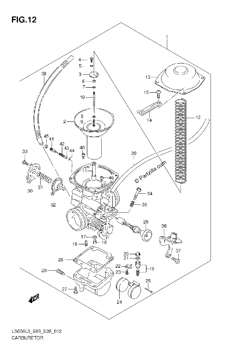 Diagrama de CARBURETOR LS650L3 E28