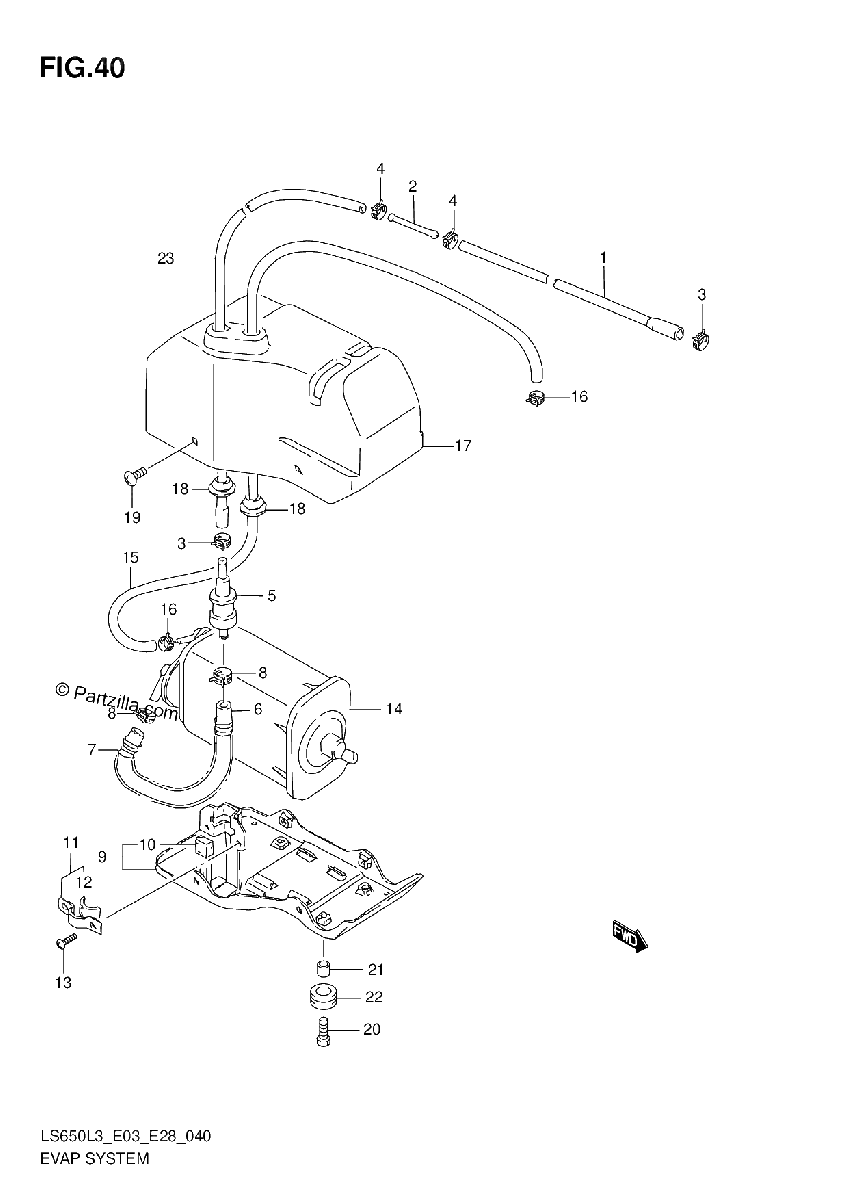 Diagrama de EVAP SYSTEM LS650L3 E33