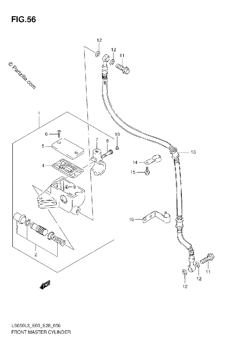 Diagrama de FRONT MASTER CYLINDER