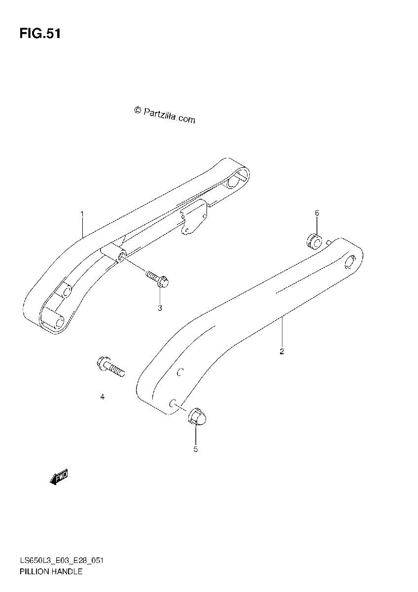 Diagrama de PILLION HANDLE