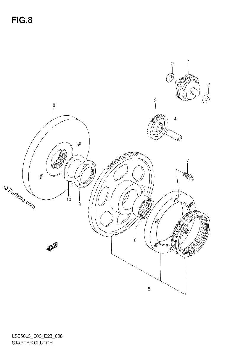 Diagrama de STARTER CLUTCH