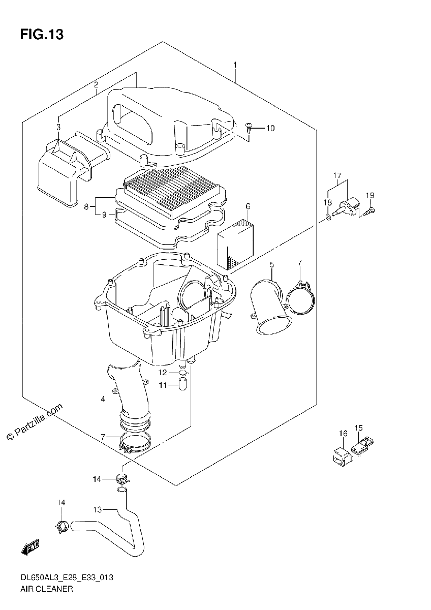 Diagrama de AIR CLEANER