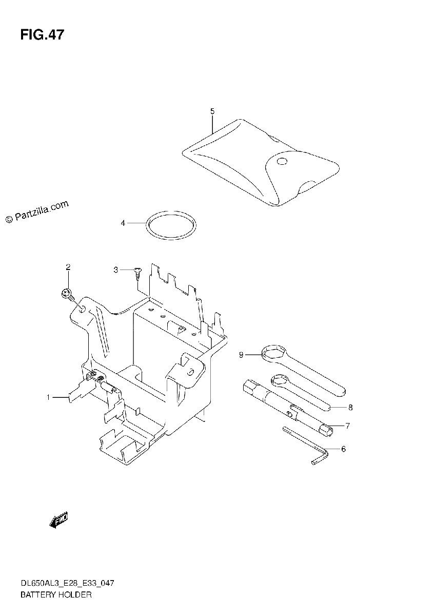 Diagrama de BATTERY HOLDER