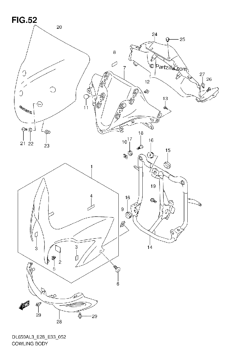 Diagrama de COWLING BODY