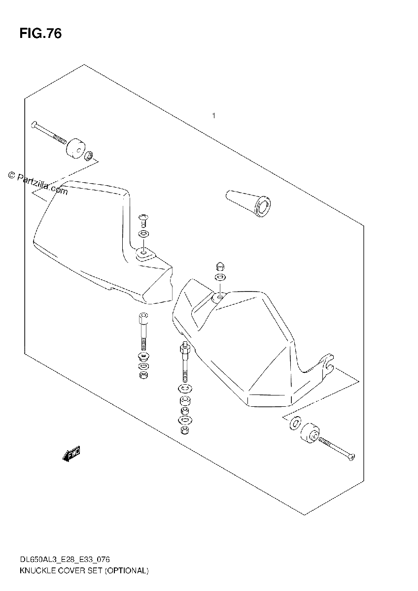 Diagrama de KNUCKLE COVER SET OPTIONAL