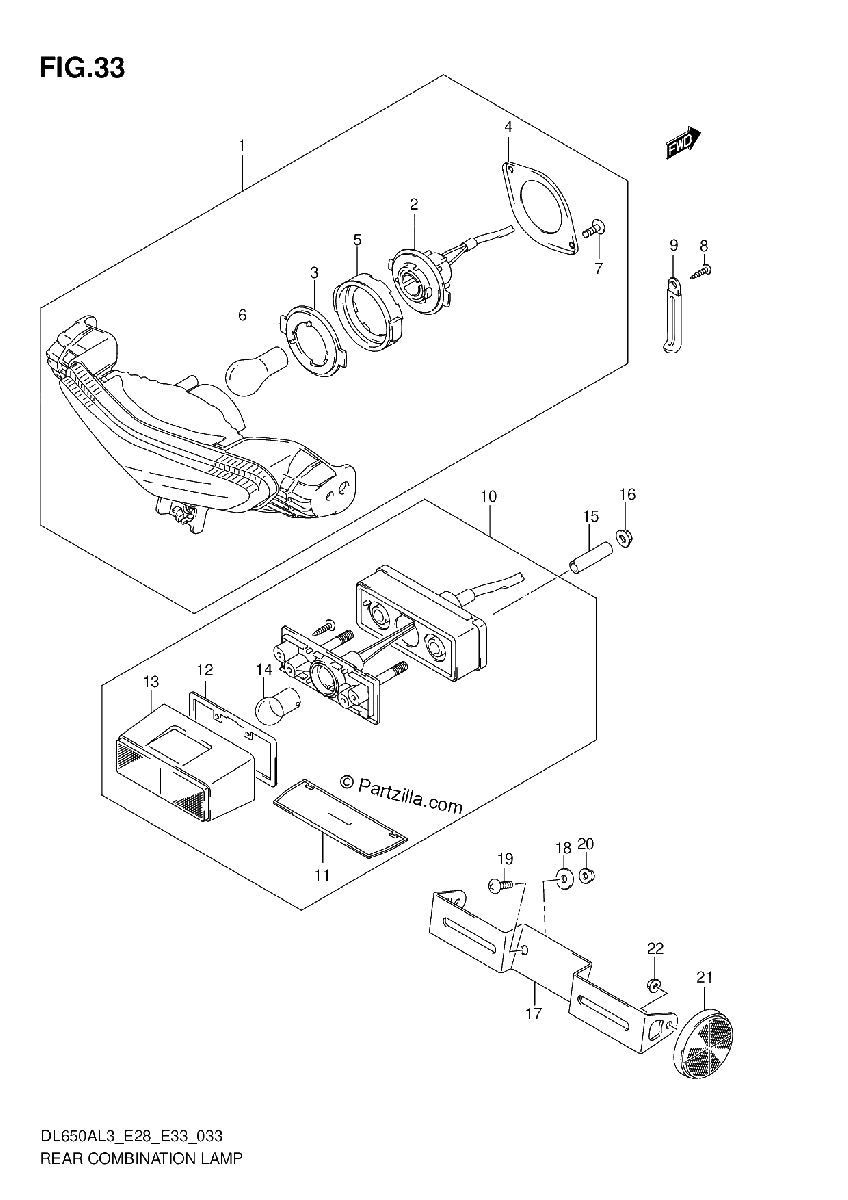 Diagrama de REAR COMBINATION LAMP