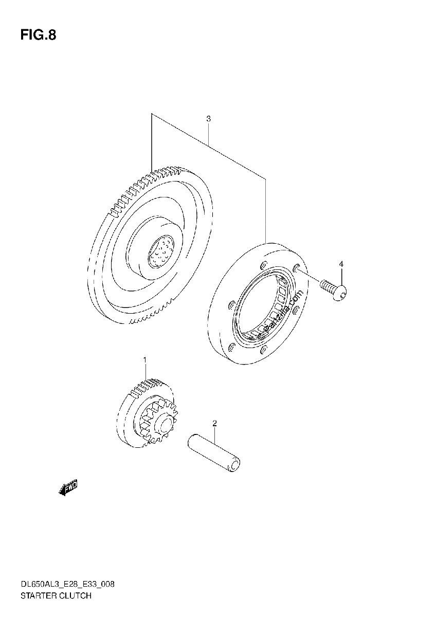 Diagrama de STARTER CLUTCH